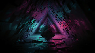 Wallpaper 4k Digital Cave 3d Triangle