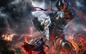 Lords Of The Fallen Fight With Monster Widescreen Wallpaper