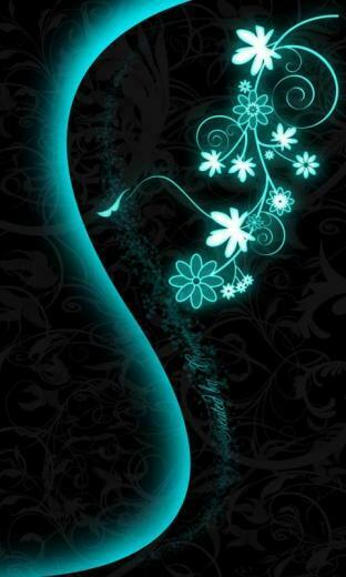 Galaxy S Ii I9100 Mobile Wallpaper Neon Flowers Tree