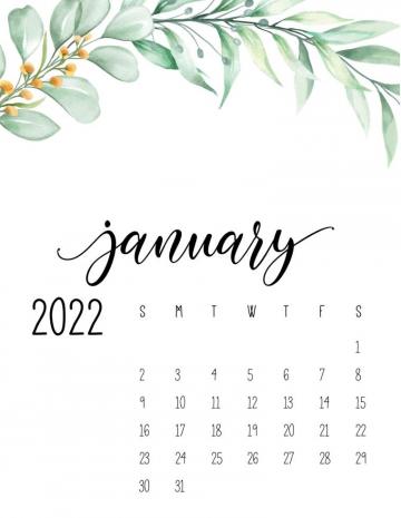 Calendar Floral Style