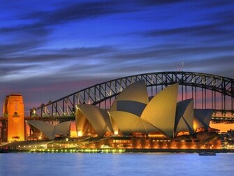 Harbor Sydney Opera House Harbour Bridge Wallpaper Background