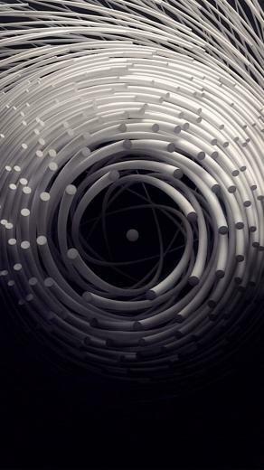 Circle 3d Dark Abstact Iillustration Art iPhone Wallpaper