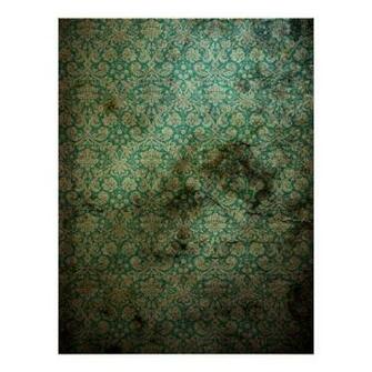 Green Black Grunge Damask Wallpaper Poster