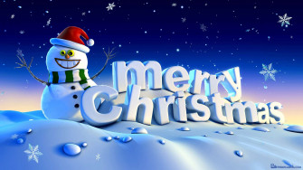 Snowman Merry Christmas HD Wallpaper