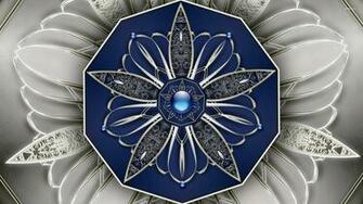 Metallic Floral Pendant Wallpaper Digital Art