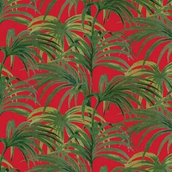 Palmeral Wallpaper Red Green Pinpina