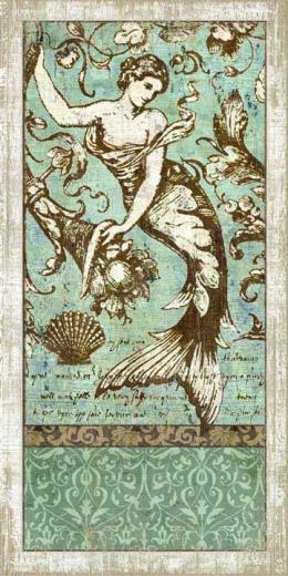 Vintage Driftwood Mermaid Sign Beach Decor Coastal