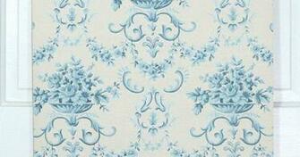 Wallpaper Floral With Blue Roses And Victorian Flower