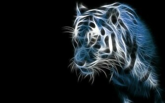 Blue Apple Mac Background Cool Media Tiger Fractal Wallpaper