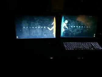 Portal Wallpaper Dual Monitor I Don T Have Screen But