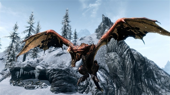 Skyrim Dragon Fond Ecran HD