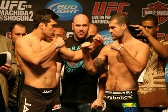 Lyoto Machida And Mauricio Rua During A Match