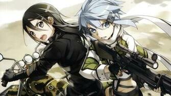 Kirito And Sinon Shinon Gun Gale Online Ggo Asada Shino