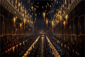 Amazon Vv Backdrop Hogwarts Dining Hall Candles Church