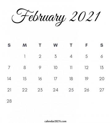 February Calendar Printable Floral Holidays Wallpaper