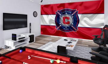 Chicago Fire Fc Logo Wallpaper Mural Marmalade Art