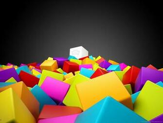 Cool 3d Colorful Cubes Wallpaper