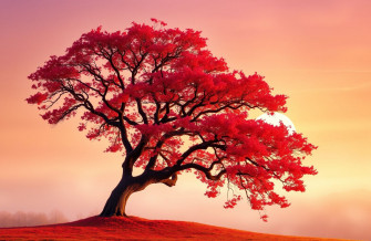 Red Tree Wallpaper