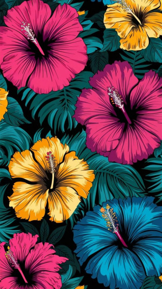 Elevate Your Decor With Vibrant Hibiscus Wallpaper Di