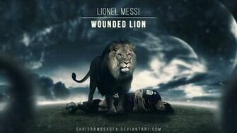 Lionel Messi Wounded Lion Wallpaper By Chrisramos4gfx