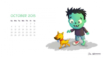 Best Friends Forever Desktop Calendars Wallpaper October