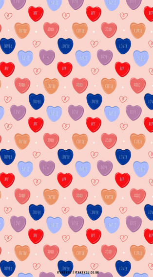 Cute Valentine S Day Wallpaper Ideas Candy Heart Pink
