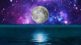 Moon Over Water High Quality And Resolution Wallpaper