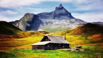 Mountain Cabin Wallpaper World