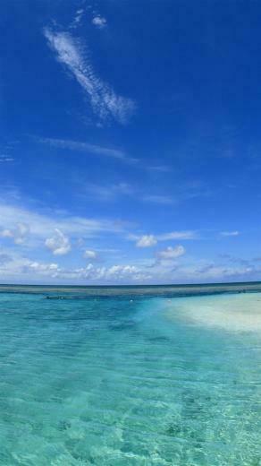 Beach Sand Gulf Blue Water Horizon Wallpaper For iPhone