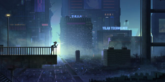 Wallpaper Id Cyberpunk Smoking City Fence Stairs