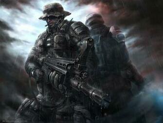 Wallpaper Soldiers Special Forces Machine Back Desktop