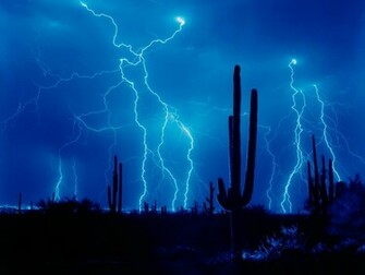 Desert Strike Weather Wallpaper Image Featuring Lightning
