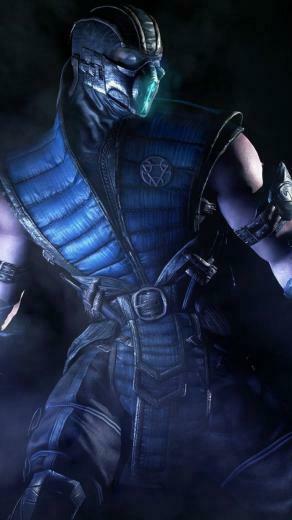 HD Background Mortal Kombat X Sub Zero Blue Steel Mask Art Character