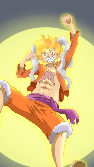 Luffy Sun God Nika Gear One Piece 4k Wallpaper iPhone HD Phone