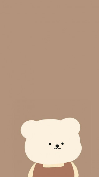 Brown Bear Kawaii Wallpaper Cute Cartoon iPhone