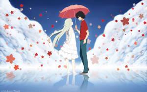 Anime Love Rainy Confession Wallpaper