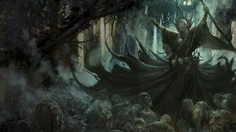 Necromancer Artwork Fantasy Art Forests Undead Wallpaper
