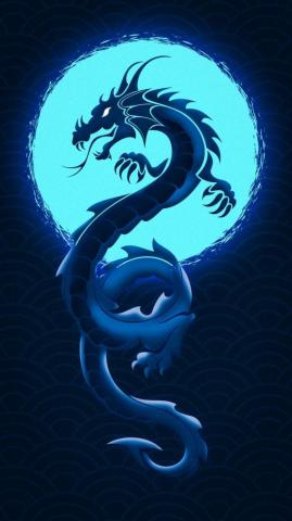Dragon Wallpaper Blue Wallpaperize Tattoo Art Black