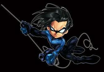 Nightwing Chibi Color By Gnargleboy