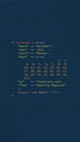 Programming iPhone Calendar Codes Wallpaper