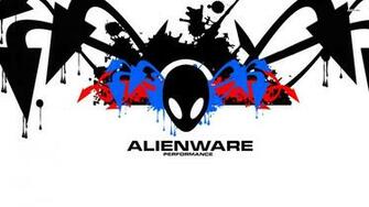 Alienware Computer Logo White Graffiti HD Wallpaper Desktop Pc
