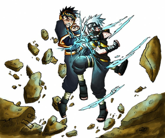 Obito Vs Kakashi Coloured By Shabaku