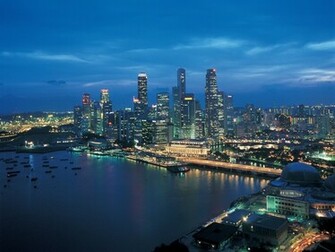Tourism Sports Stars Background Singapore Skyline HD Wallpaper