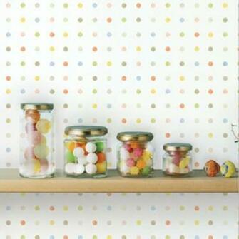 Multi Coloured Polka Dot Sticky Back Plastic Vinyl Wallpaper