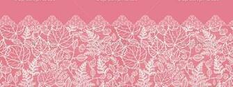 Pink Lace Pattern Backgroundlace Leaves Horizontal Seamless