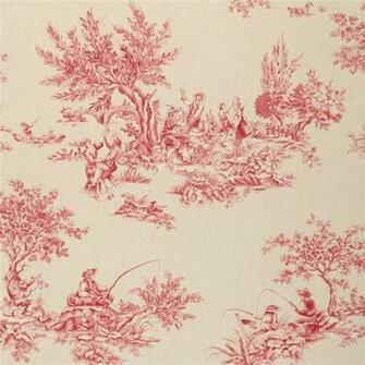 Supplies Red Cream Etienne Harlequin Amilie Wallpaper