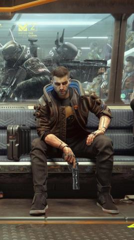Cyberpunk Metro Soldiers 4k Ultra HD Mobile Wallpaper