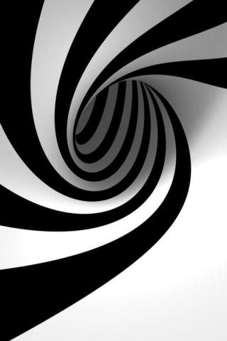3d Black And White Hole Galaxy Note HD Wallpaper