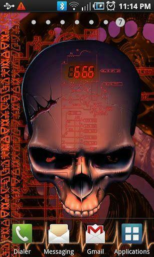 Biomechanical Skull Live Wallpaper For Android