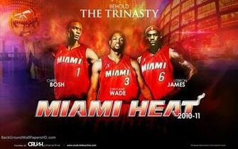 Three Miami Heat Player Wallpaper HD Background